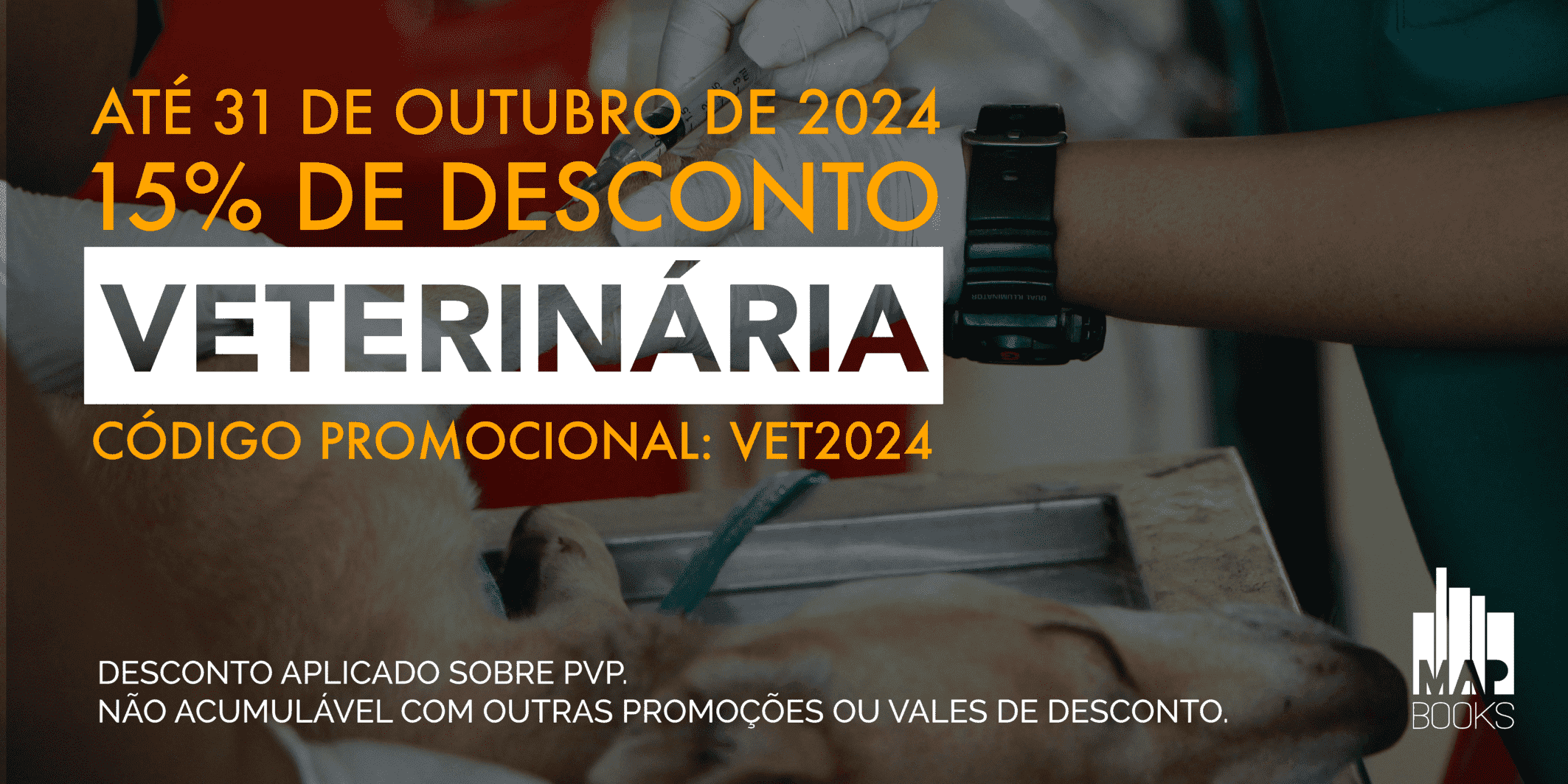 Desconto 15% em Veterinária até 31 de outubro de 2024